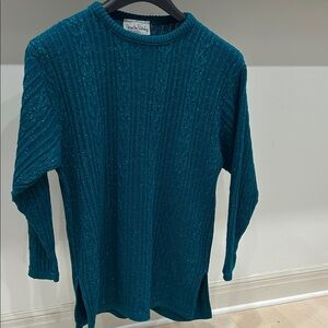 Diane Von Furstenberg Teal Knit Sweater
